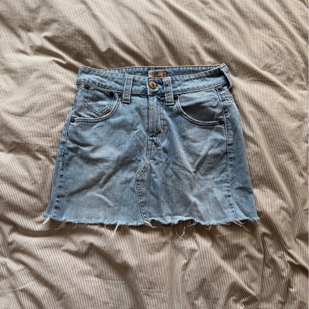 Levi's Light Blue Jean Mini Skirt